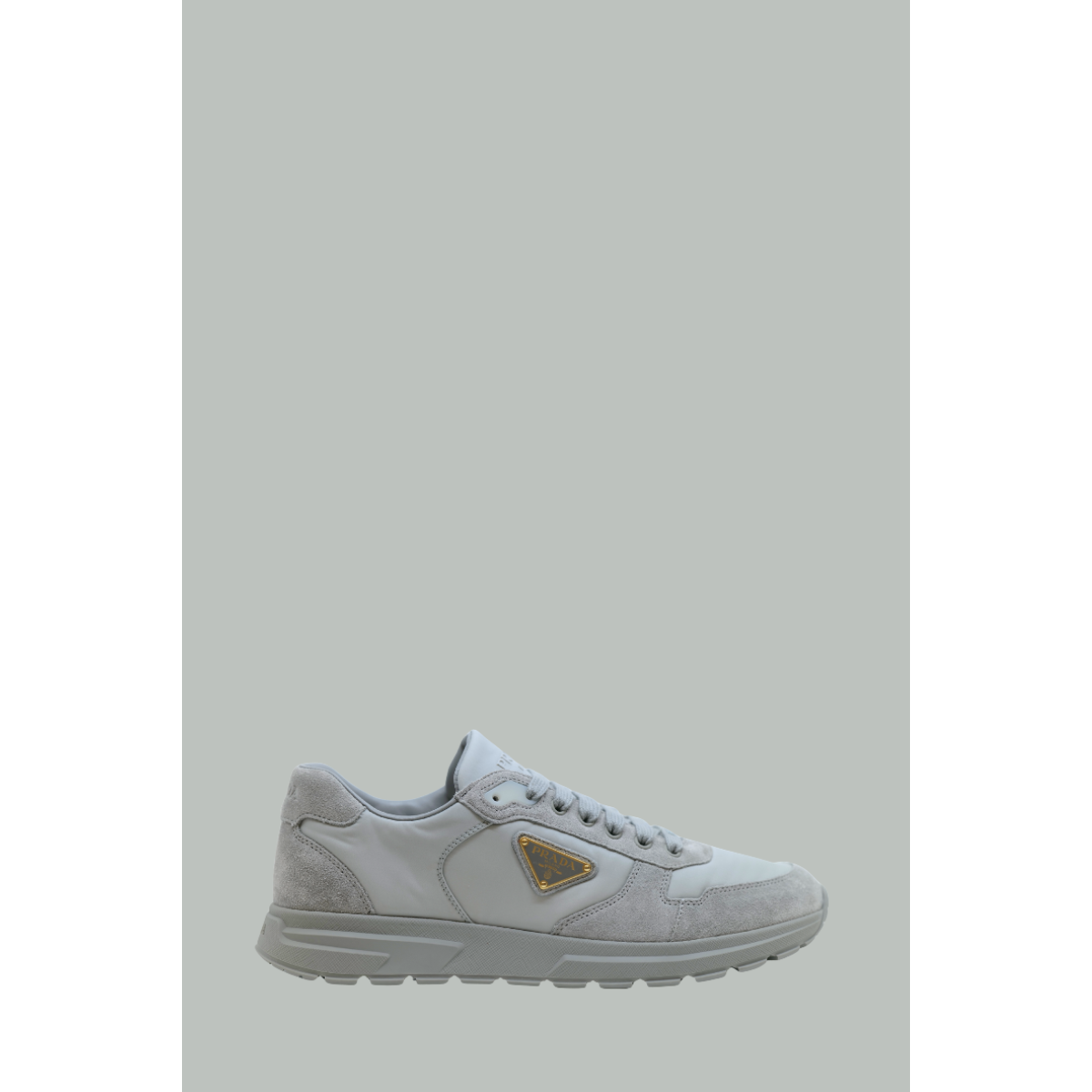 Sneakers Prax 2.0 En Re-Nylon Et Veau Velours - Gris Nuage - PRADA