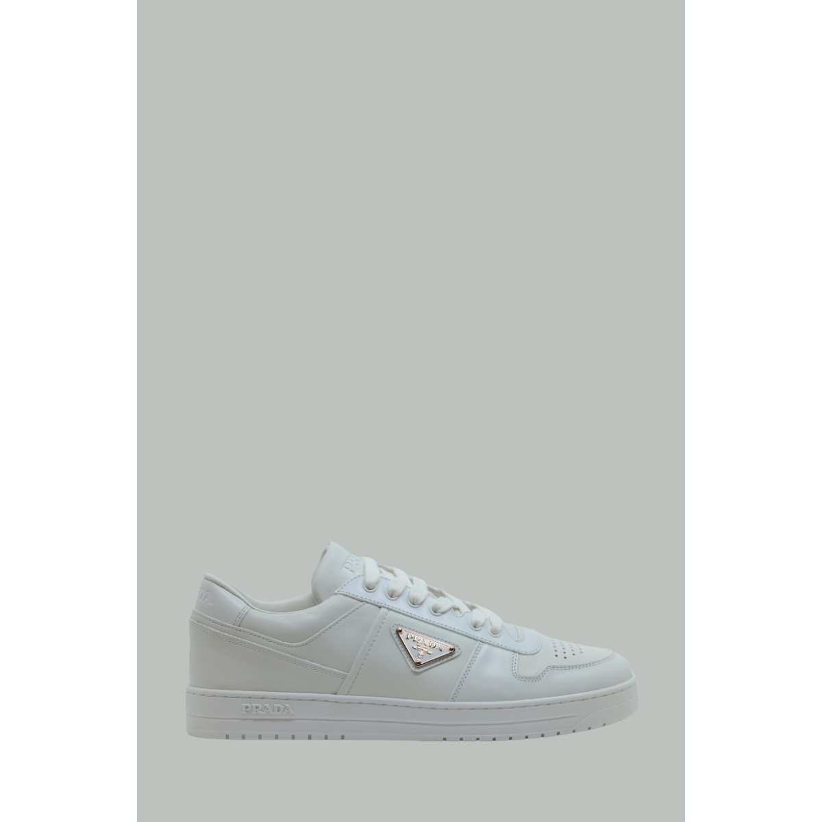 Downtown leather sneakers - White - PRADA