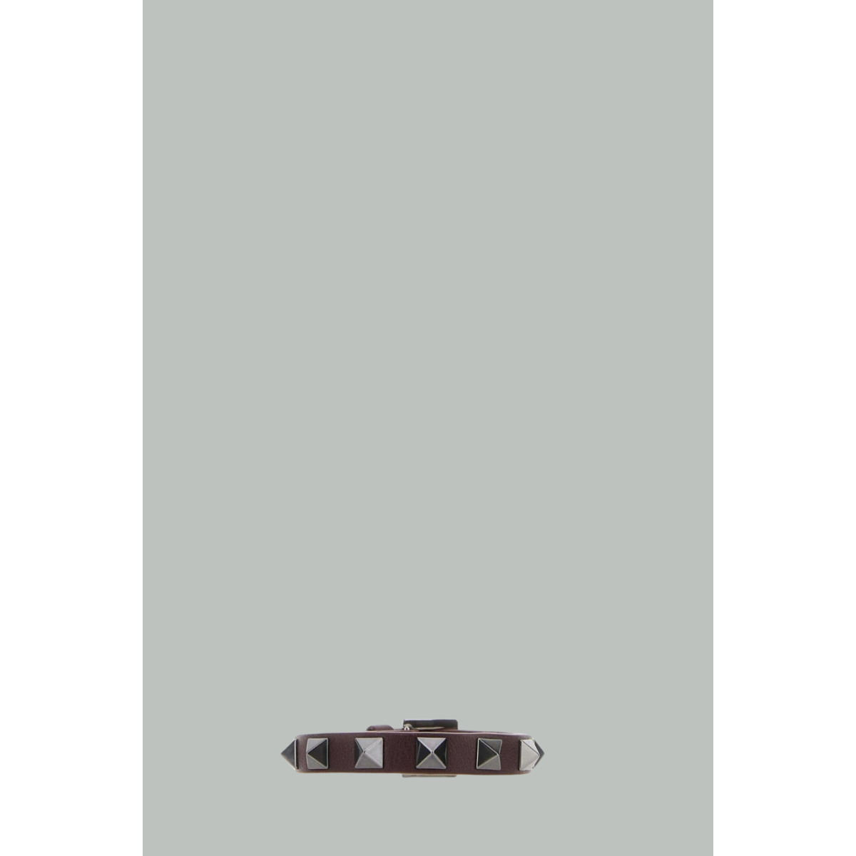 Bracelet Rockstud en cuir - Marron / Noir - VALENTINO