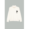 Pull Ami de Coeur Noir - Blanc - AMI PARIS