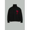 Pull Ami de Coeur Rouge - Noir - AMI PARIS