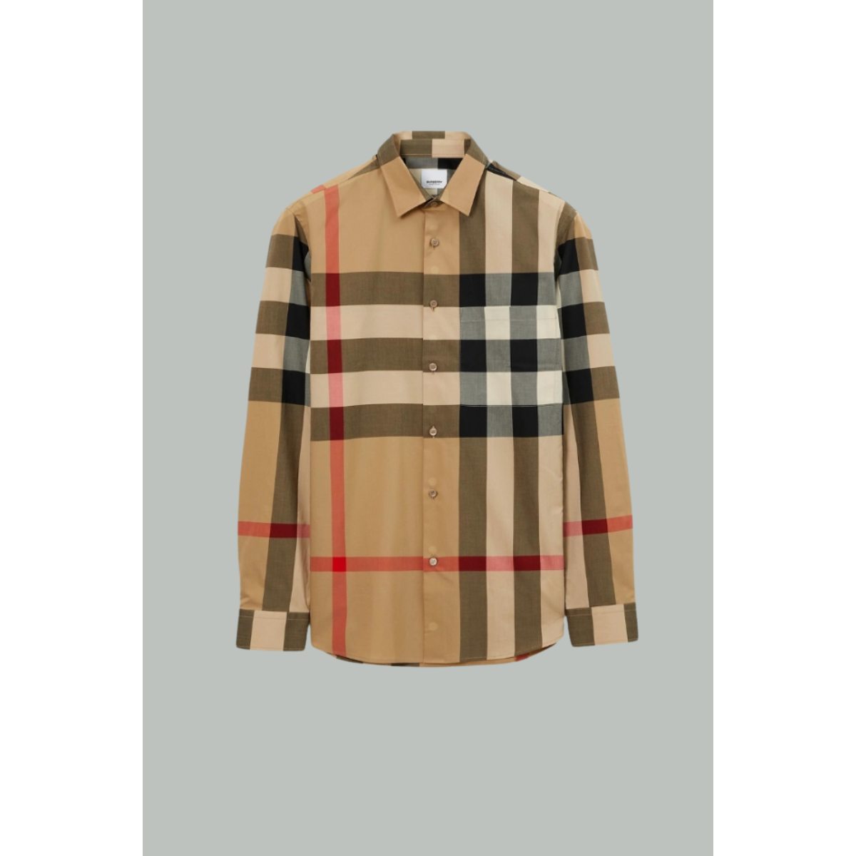 Chemise en Coton Check - Beige - BURBERRY