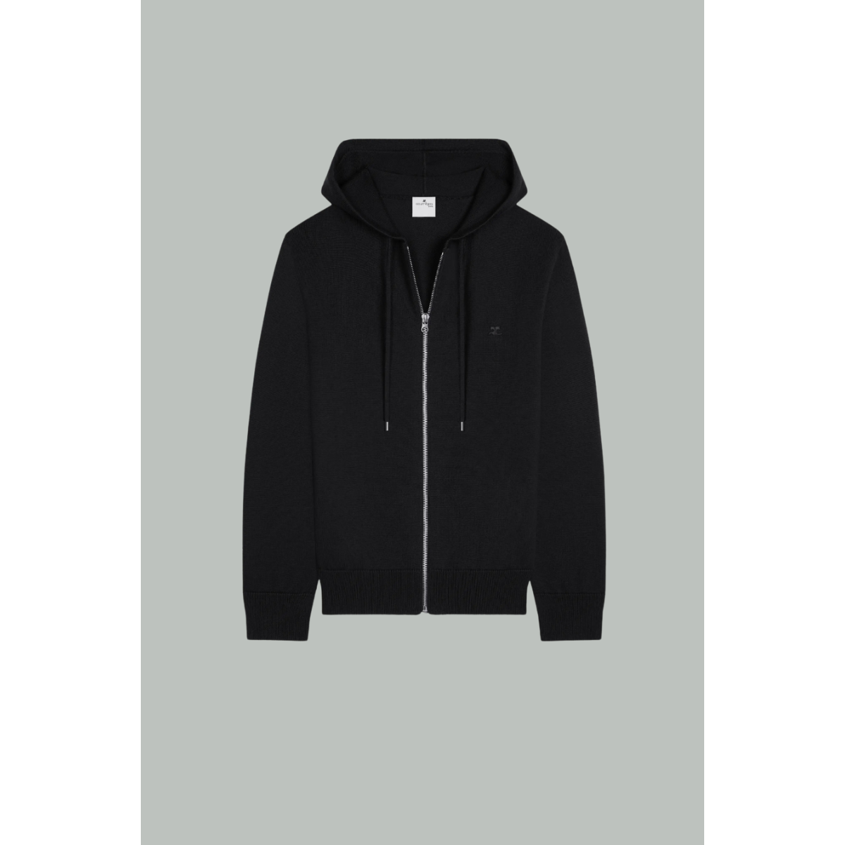 Black Zip Cardigan - COURRÈGES