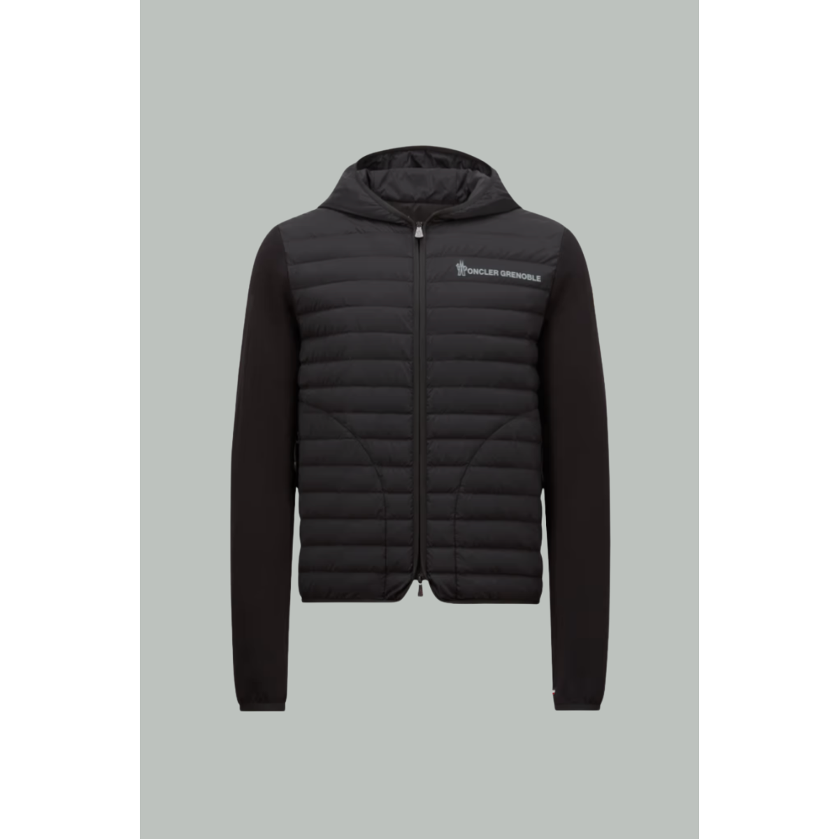 Sweat zippé en coton matélassé - Noir - MONCLER