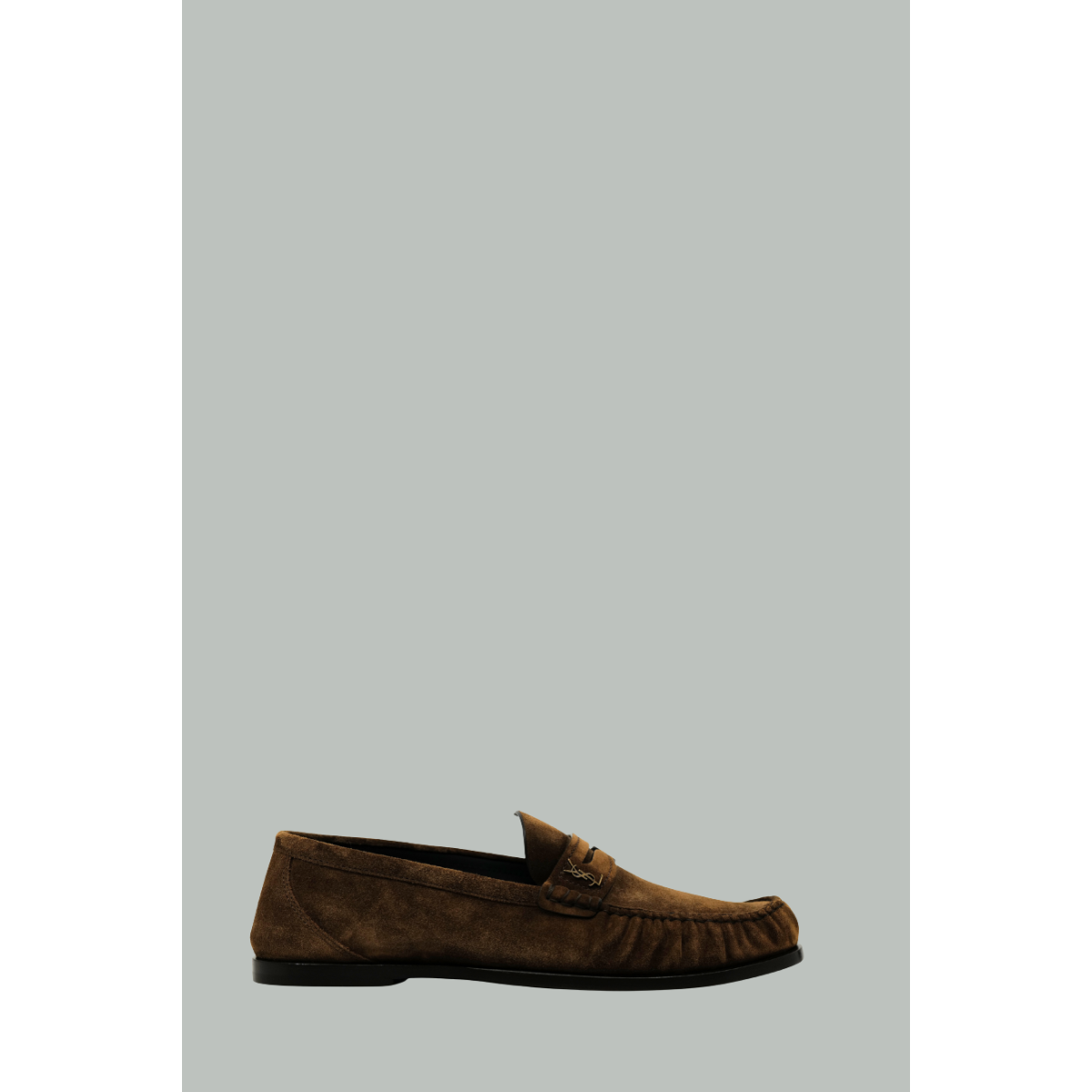 Mocassins Laurent En Suède - Marron - SAINT LAURENT