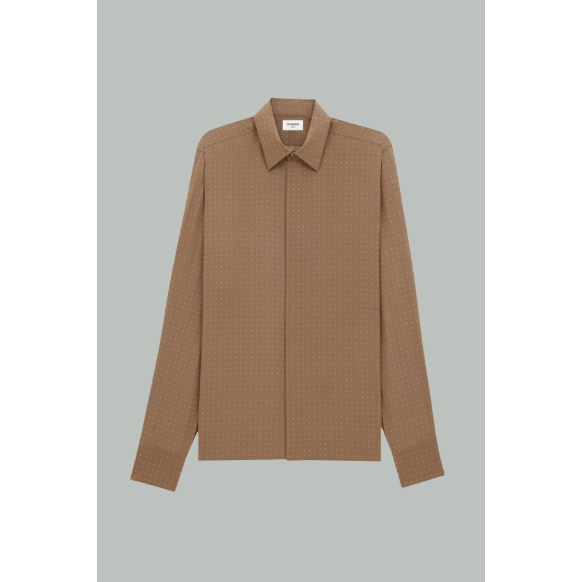 Chemise Pois En Soie - Beige - SAINT LAURENT