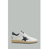 Baskets Ball Star Femme - Blanc Noir - Cuir - GOLDEN GOOSE