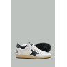 Baskets Ball Star Femme - Blanc Noir - Cuir - GOLDEN GOOSE