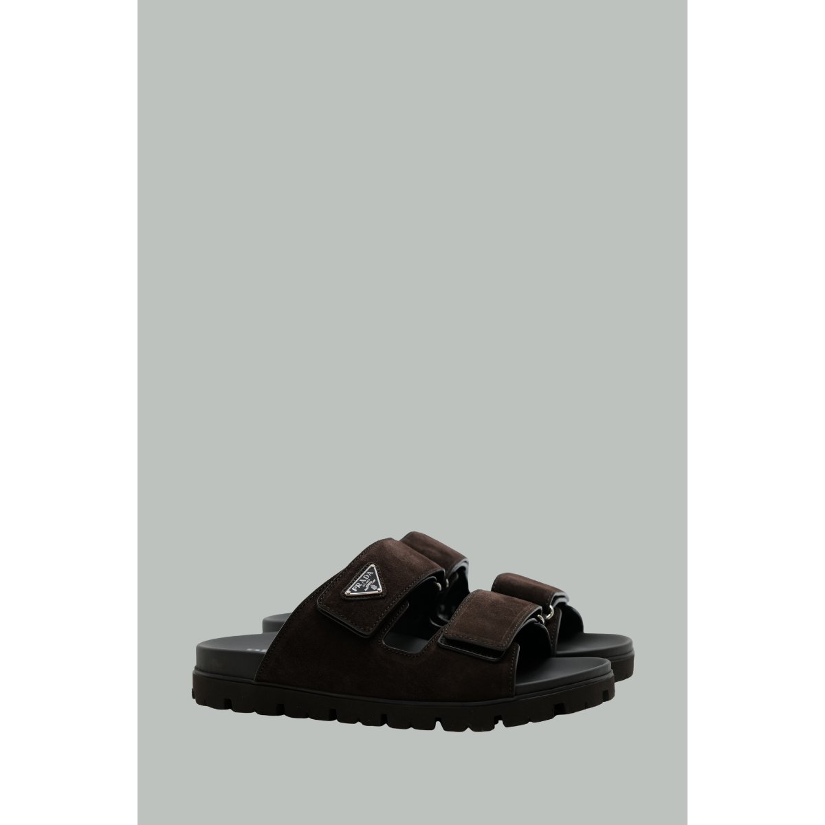 Sandales - Chocolat - Cuir/Nubuck - PRADA