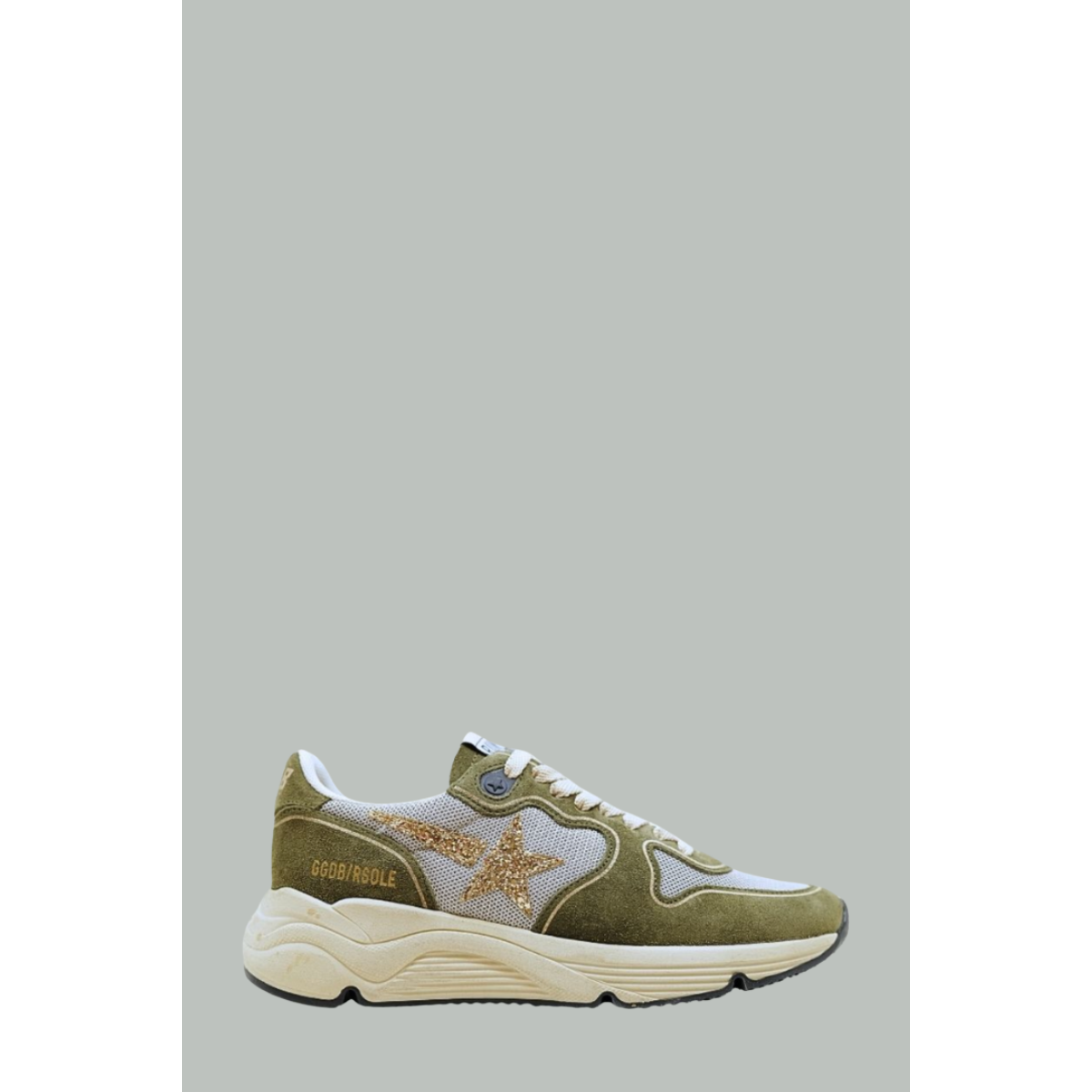 Baskets Running Sole Femme - Kaki - GOLDEN GOOSE
