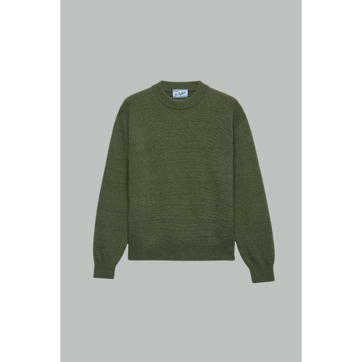Pull À Col Rond En Re-Cashmere - Vert Militaire - Cashmere - PRADA