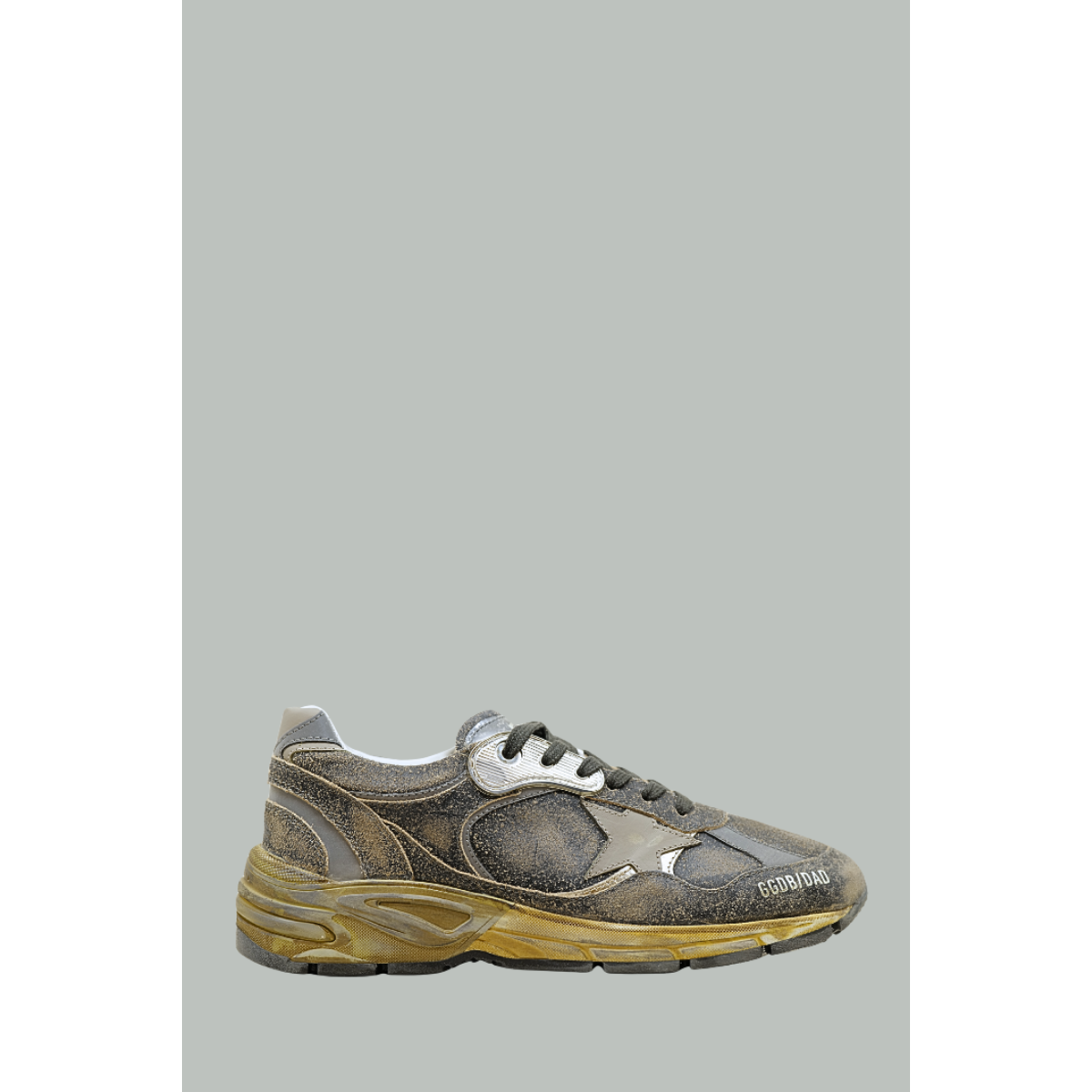 Baskets Dad-Star - Homme Noir / Argent / Kaki - GOLDEN GOOSE