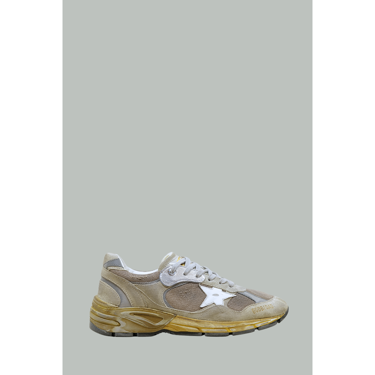 Baskets Dad-Star Homme - Taupe / Argent / Blanc - GOLDEN GOOSE