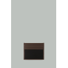 Porte-cartes En Re-Nylon Et Cuir - Noir / Marron - PRADA