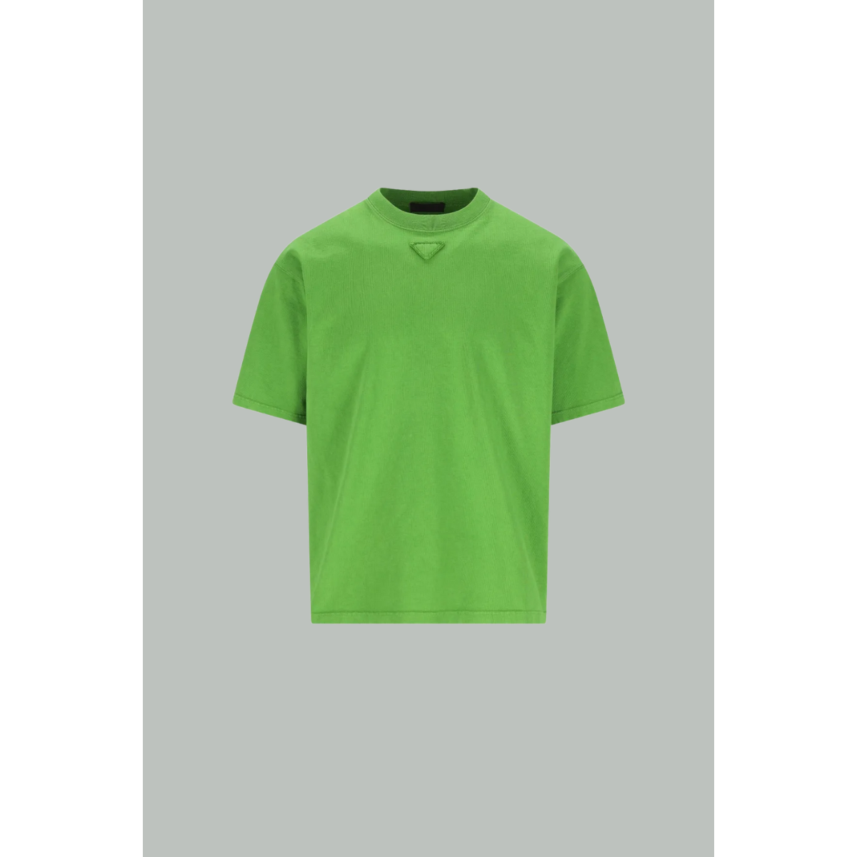 T-Shirt À Détail Triangulaire - Vert - PRADA