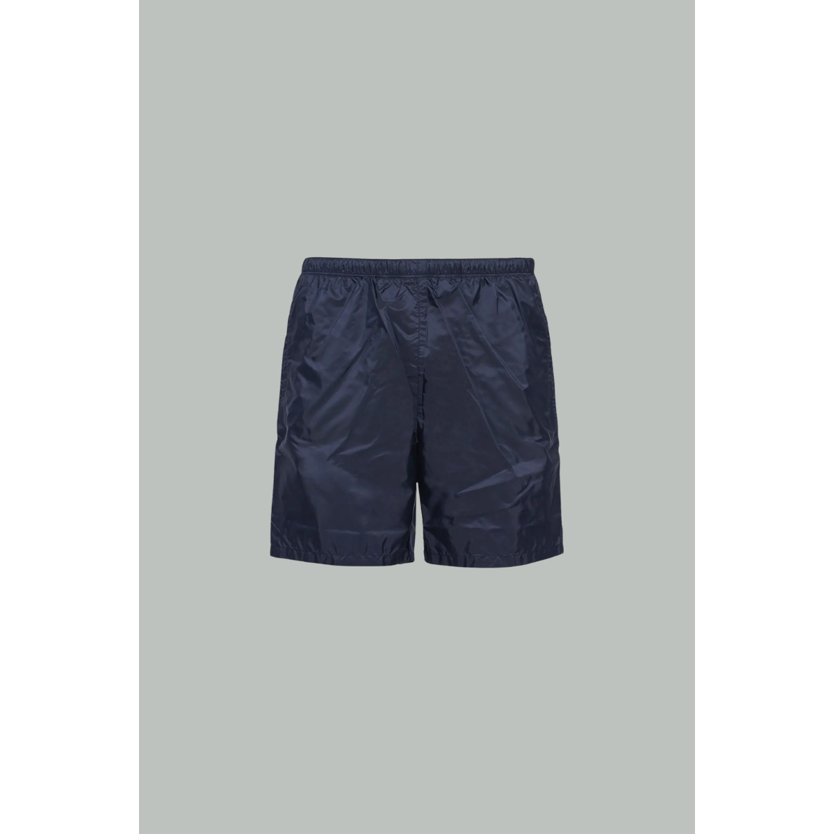 Short De Bain À Logo Triangle - Bleu Marine / Re-Nylon - PRADA