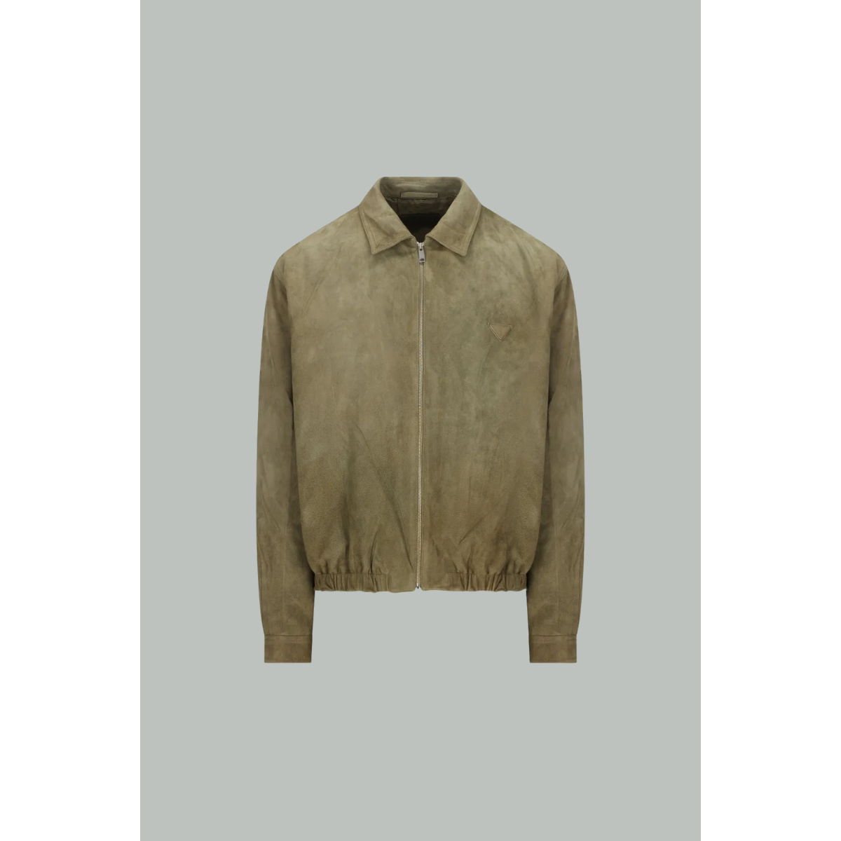 Veste En Peau D'Agneau À Fermeture Zippée - Vert - PRADA