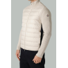 Cardigan Matelassé En Coton Ecru Avec Zip - Ecru - MONCLER