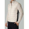 Cardigan Matelassé En Coton Ecru Avec Zip - Ecru - MONCLER