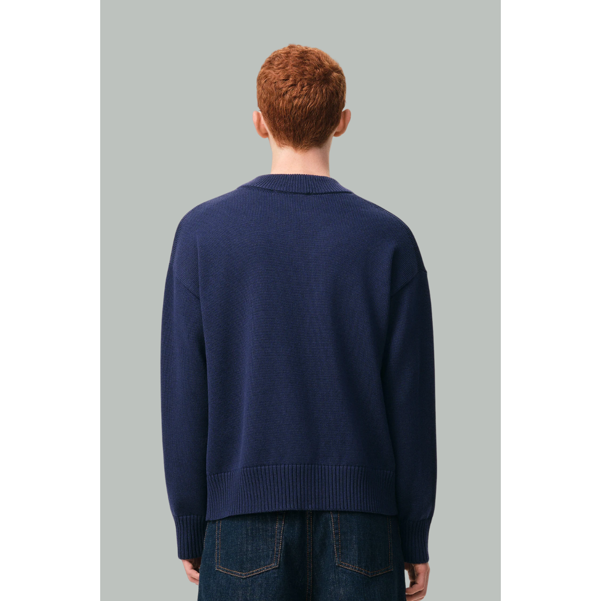 Cardigan Bleu Ami De Coeur en Laine - Bleu - AMI Paris