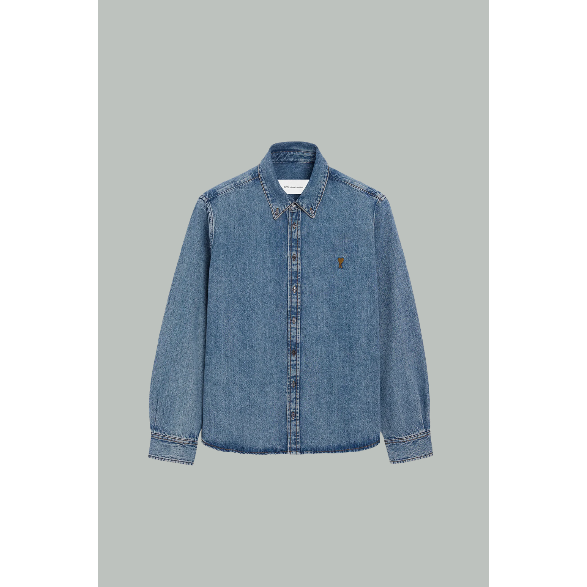 Chemise Denim Bleu Ami De Coeur en Coton - Bleu - AMI Paris