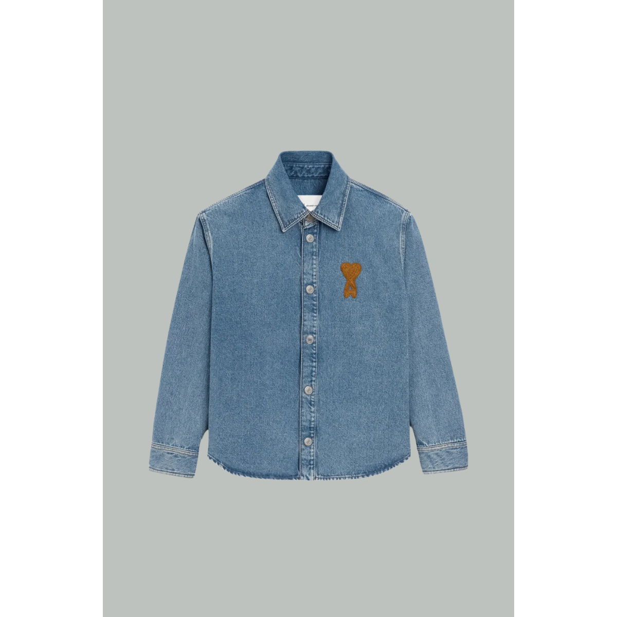 Surchemise Ami De Cœur En Jean à Logo - Bleu - AMI Paris