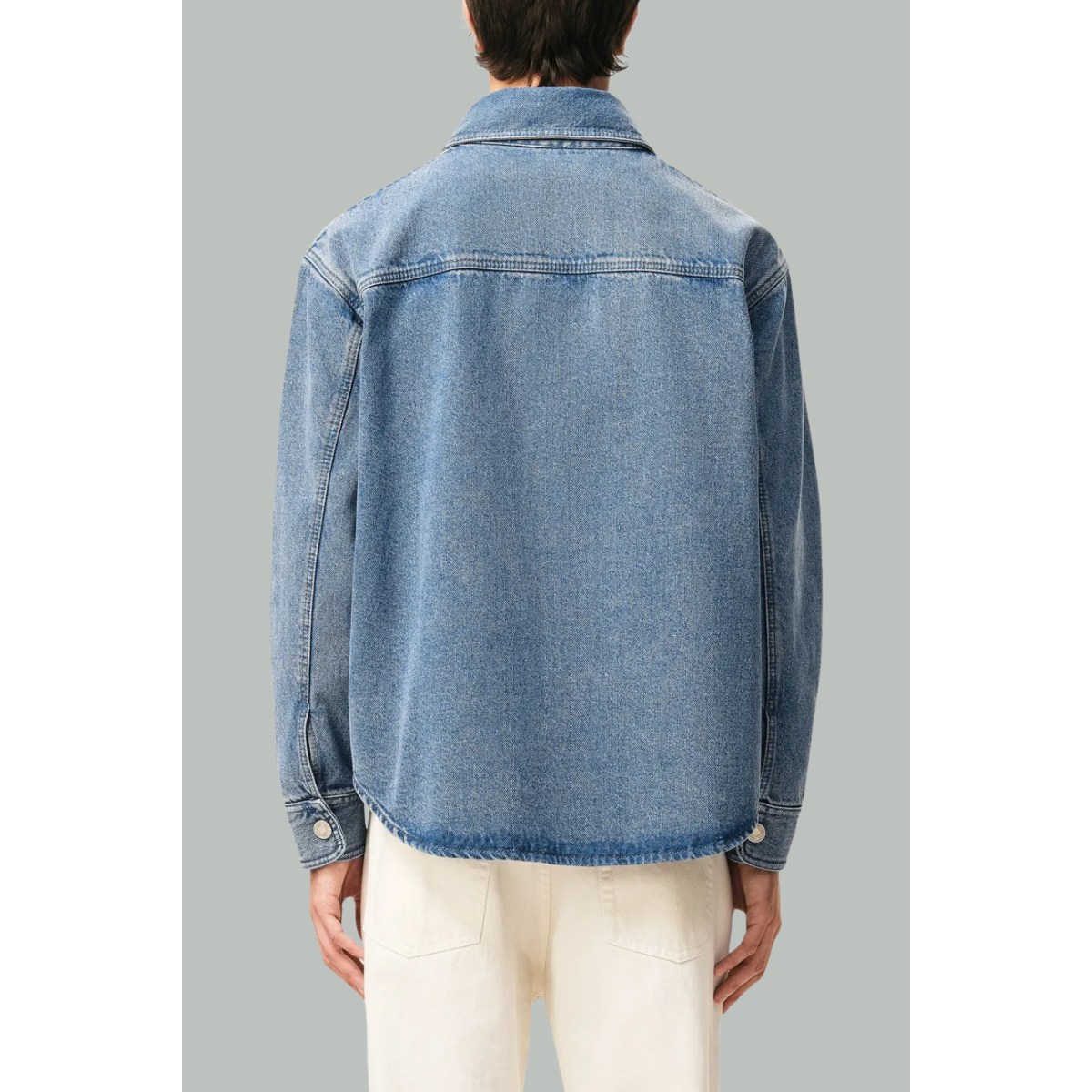 Surchemise Ami De Cœur En Jean à Logo - Bleu - AMI Paris