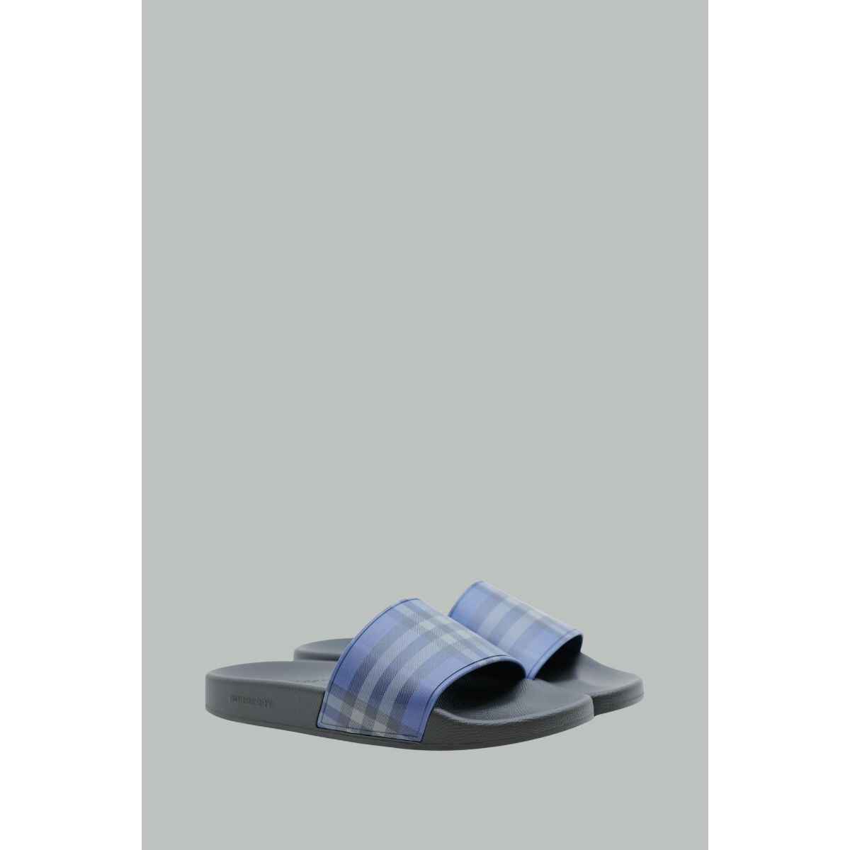 Claquettes Check - Bleu - BURBERRY