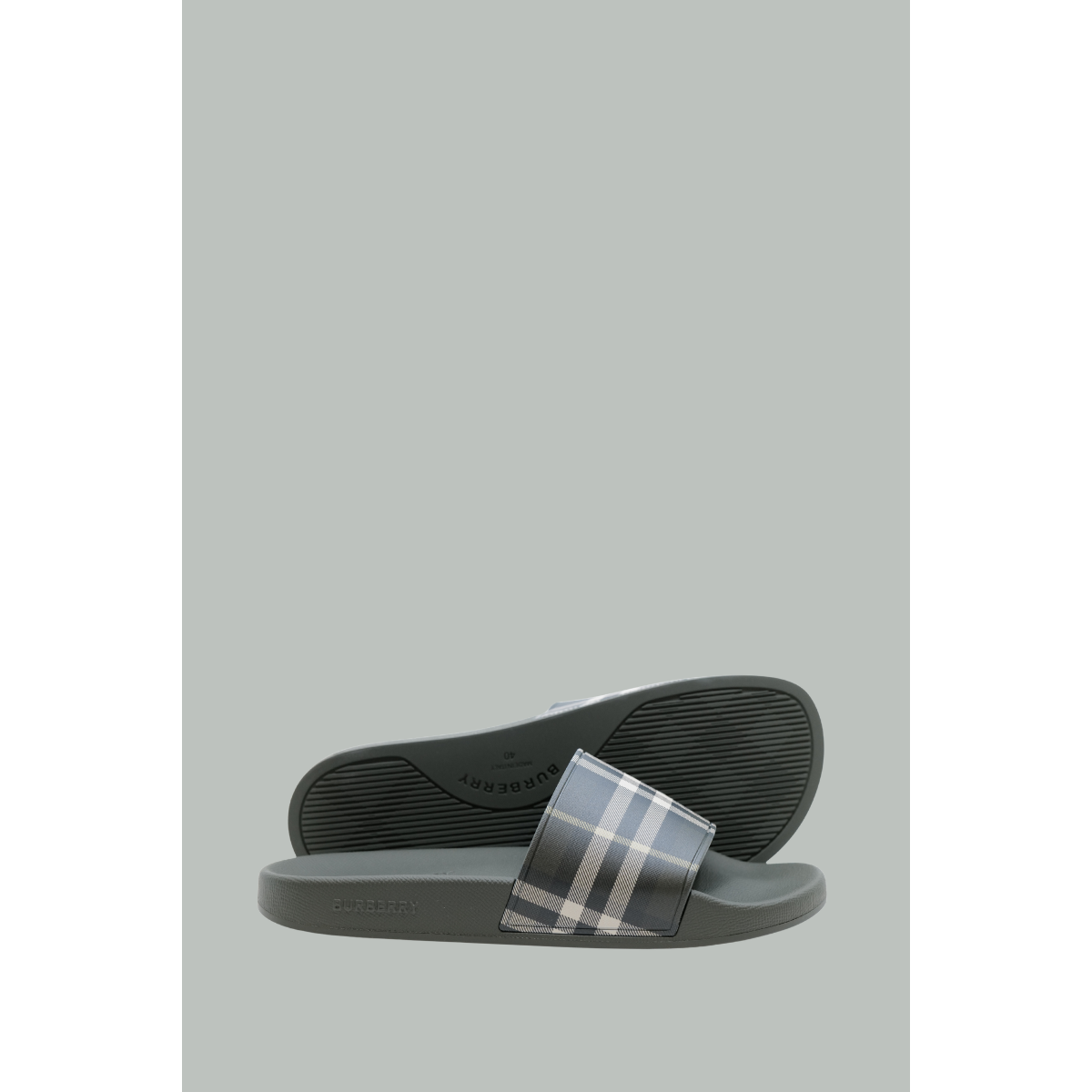 Claquettes Check - Kaki - BURBERRY