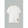 T-shirt En Coton à Détail De Patch - Blanc - BURBERRY