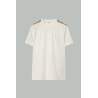 T-shirt En Coton Avec Check - Blanc - BURBERRY