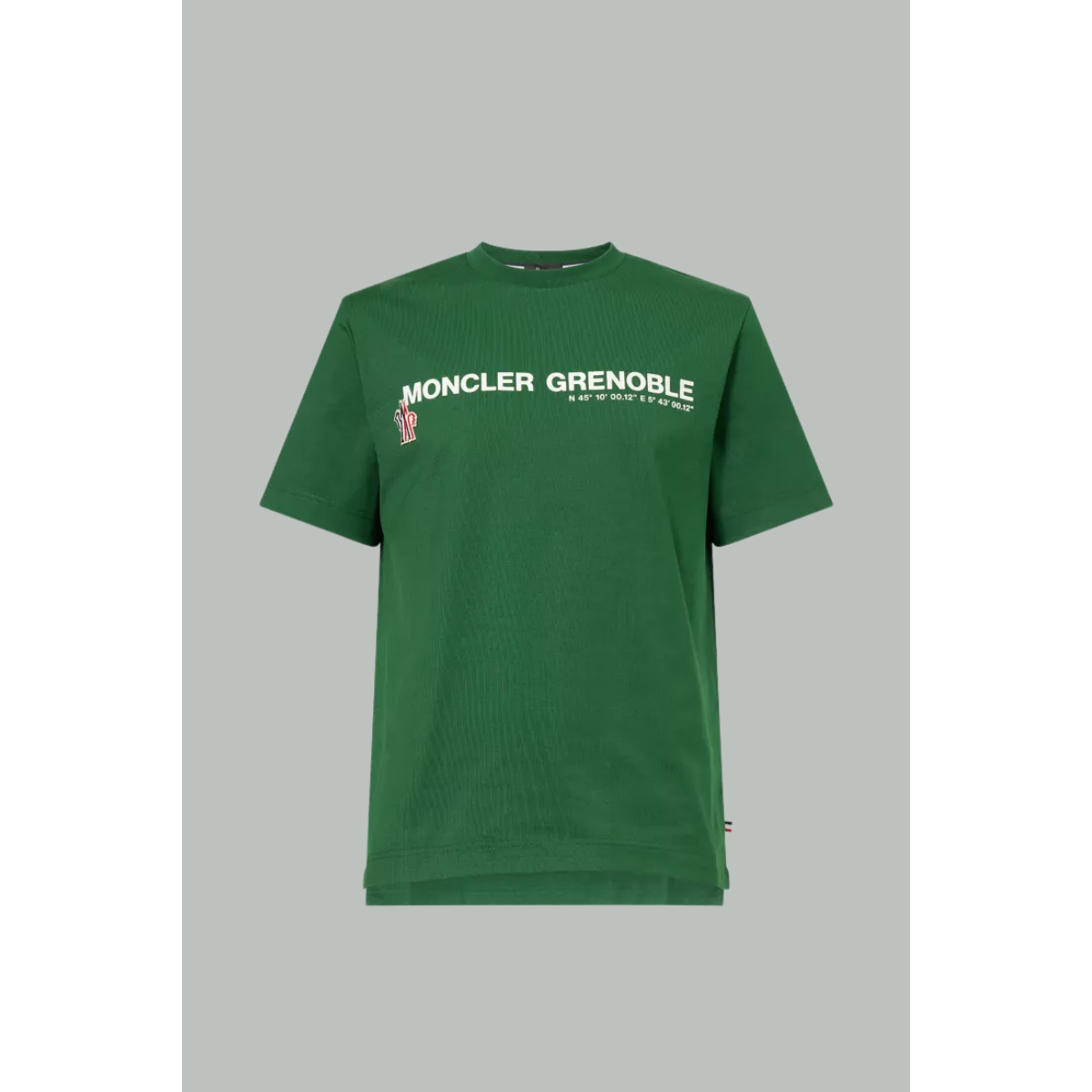 T-shirt En Coton À Coupe Décontractée Avec Logo En Relief - Vert - MONCLER GRENOBLE
