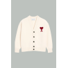 Cardigan Avec Ami De Coeur - Ecru - AMI PARIS