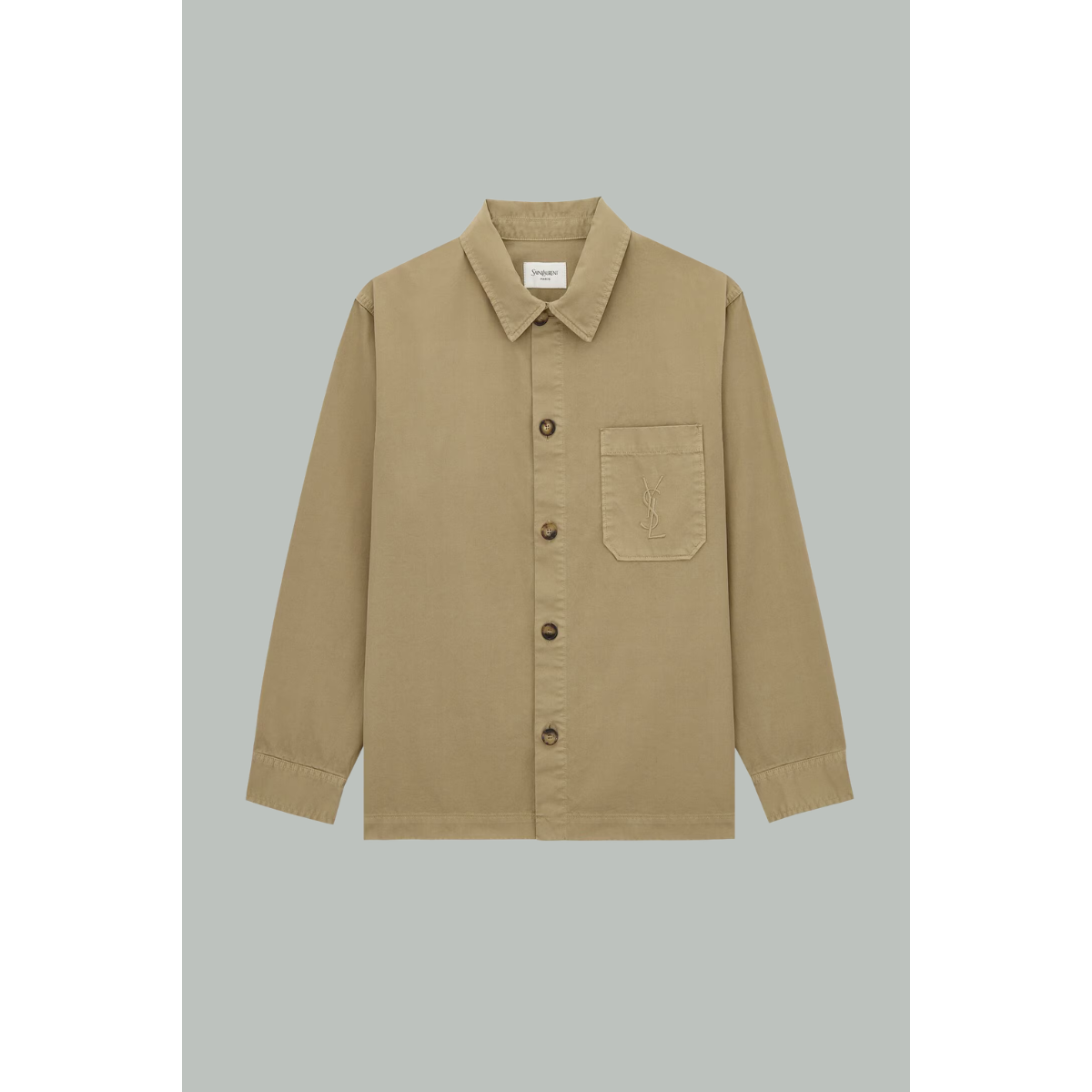 Surchemise CASSANDRE En Gabardine De Lin Et Coton - Beige - SAINT LAURENT