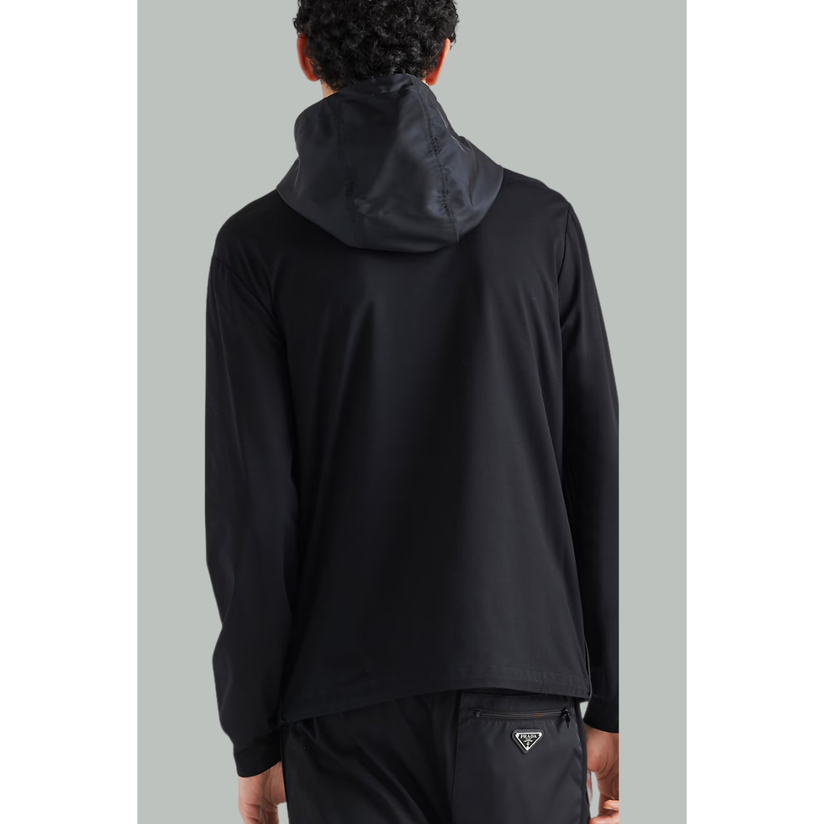 Cardigan En Coton Technique Et Re-Nylon - Noir - Prada