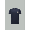 T-Shirt Double Logo Patch Cotton - Bleu Marine - MONCLER