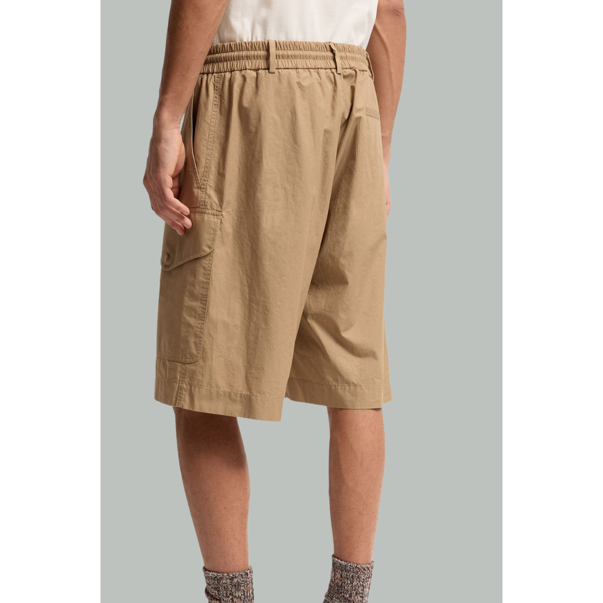 Short Cargo En Popeline De Coton - Beige - MONCLER