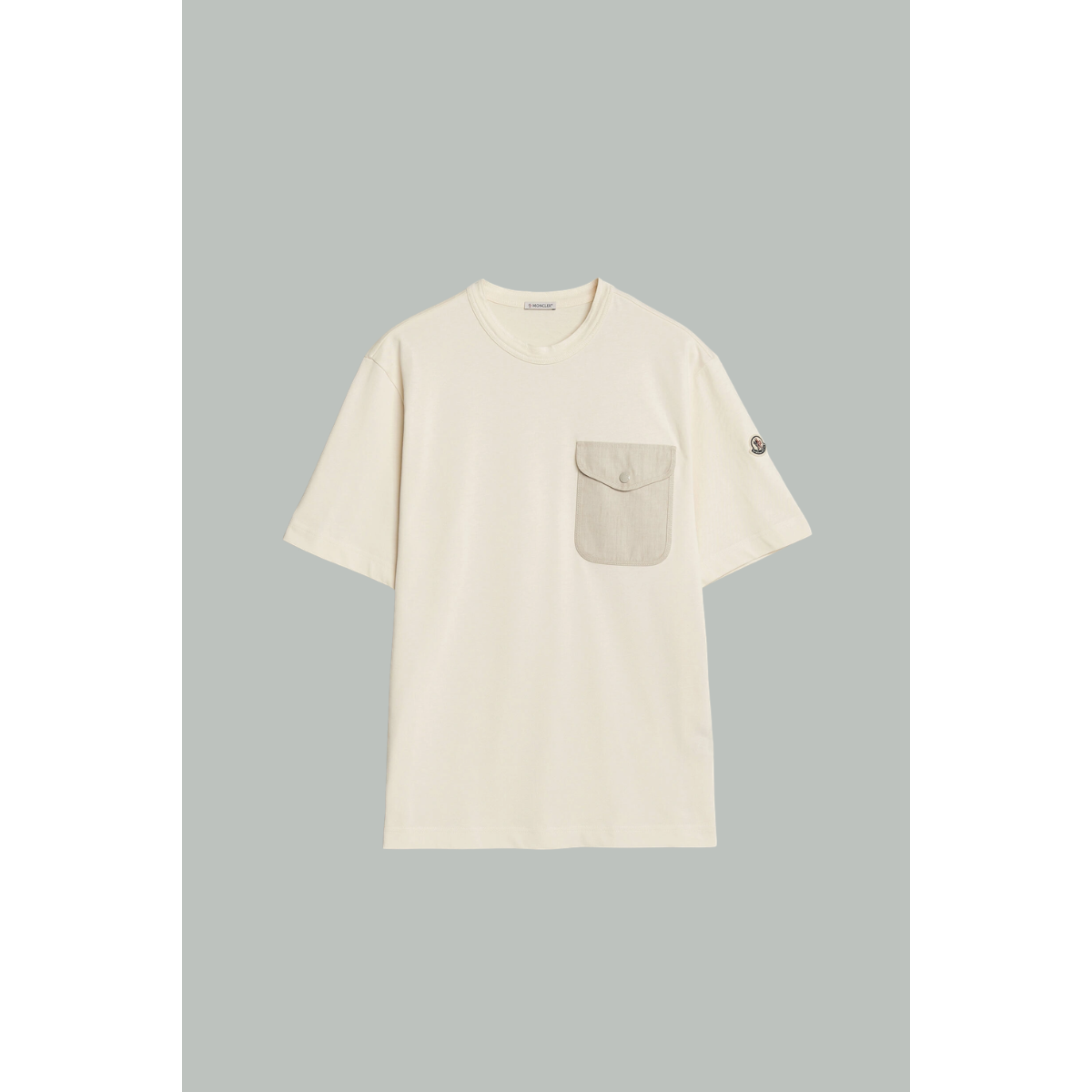 T-Shirt À Poche Oversize - Blanc Cassé - MONCLER