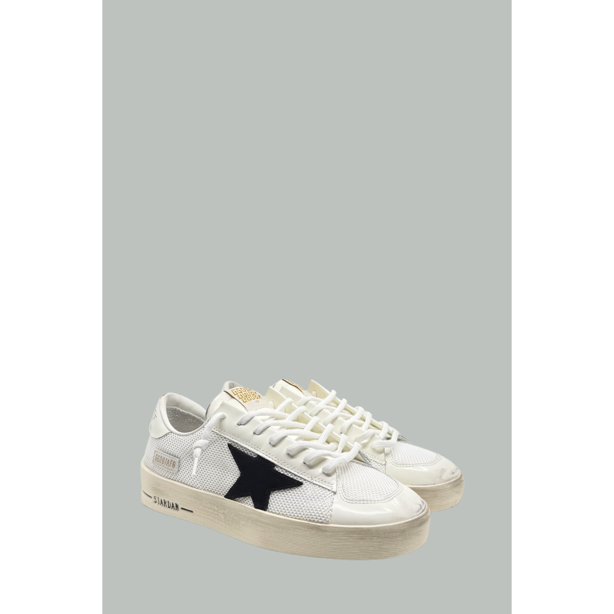 Stardan Homme En Résille - Blanc Noir - GOLDEN GOOSE