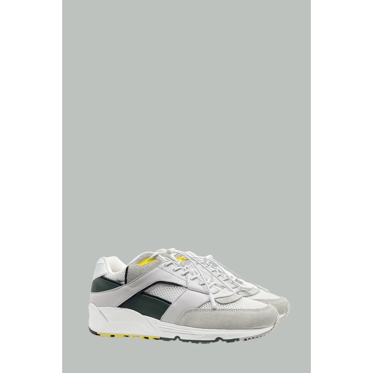 BUMP Sneakers En Cuir Lisse Et Suède - Grey Green - Saint Laurent