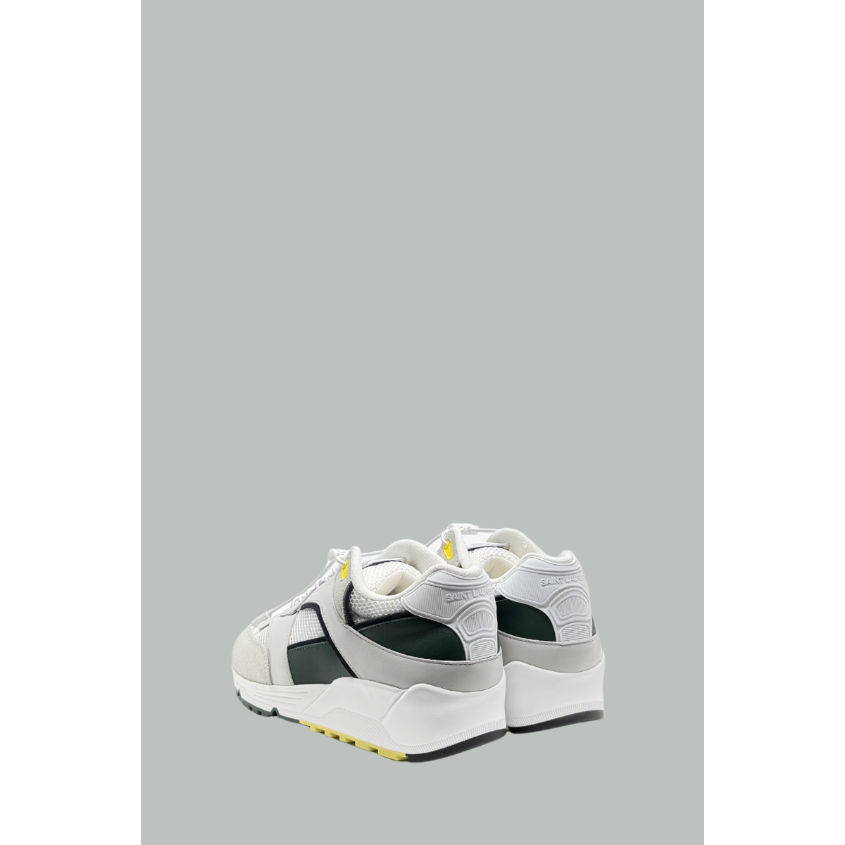 BUMP Sneakers En Cuir Lisse Et Suède - Grey Green - Saint Laurent