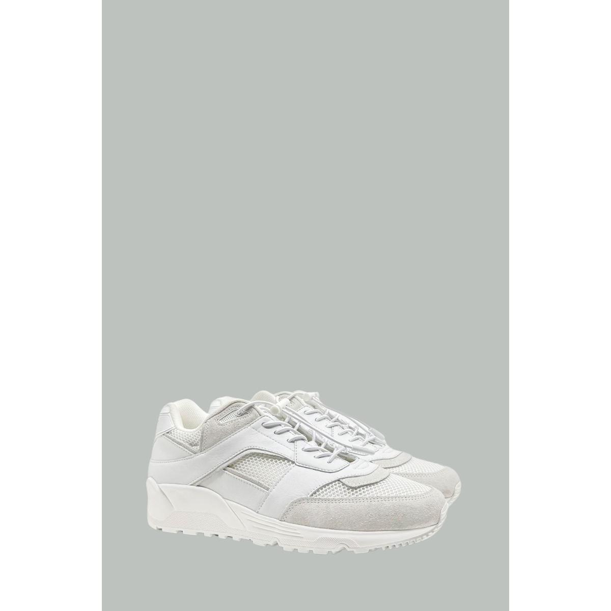 BUMP Sneakers En Cuir Lisse Et Suède - Blanc - Saint Laurent