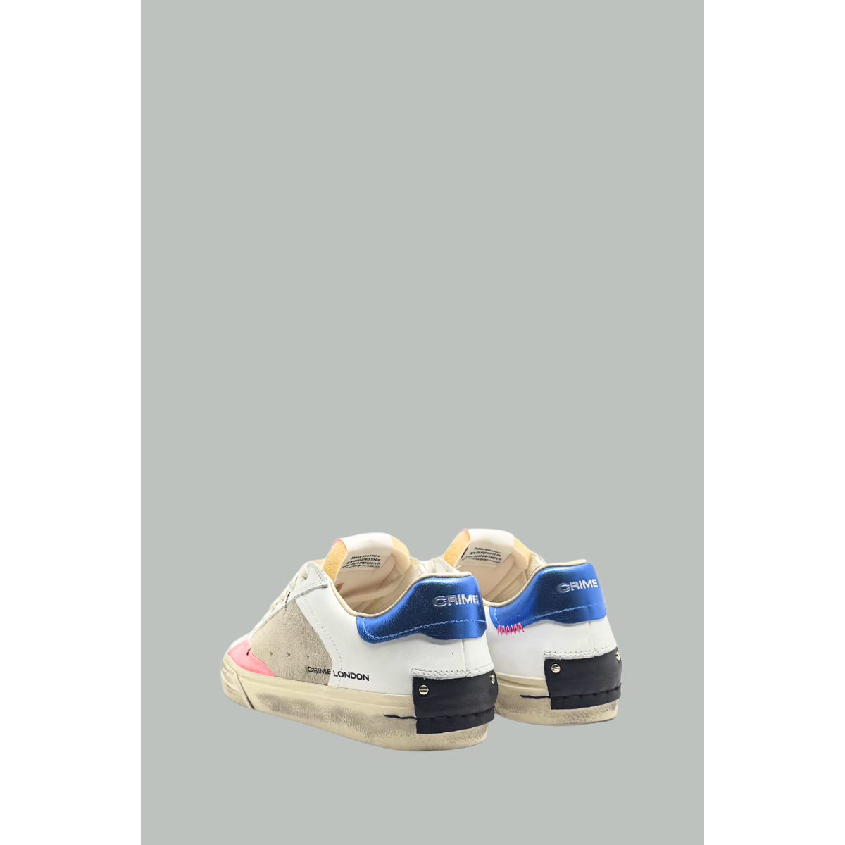 Baskets Distressed - Femme - Bleu Pacifique - CRIME LONDON