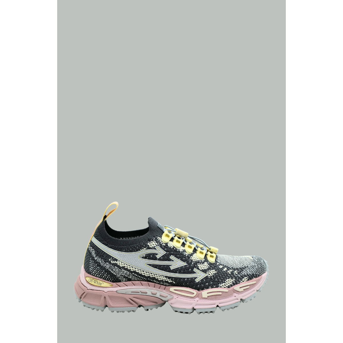 Baskets Be Right Back Knit - Femme - Gris/Rose - OFF WHITE