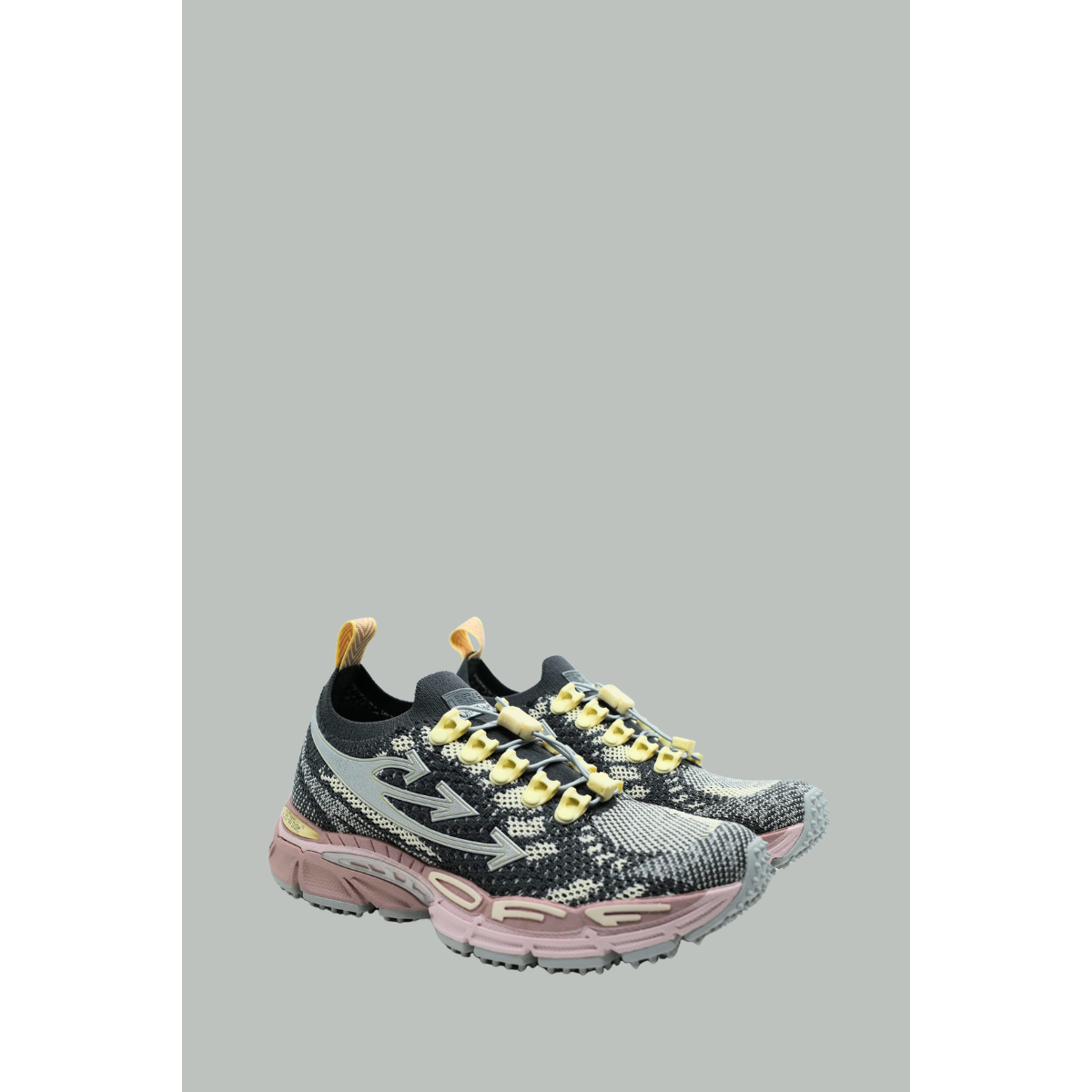 Baskets Be Right Back Knit - Femme - Gris/Rose - OFF WHITE