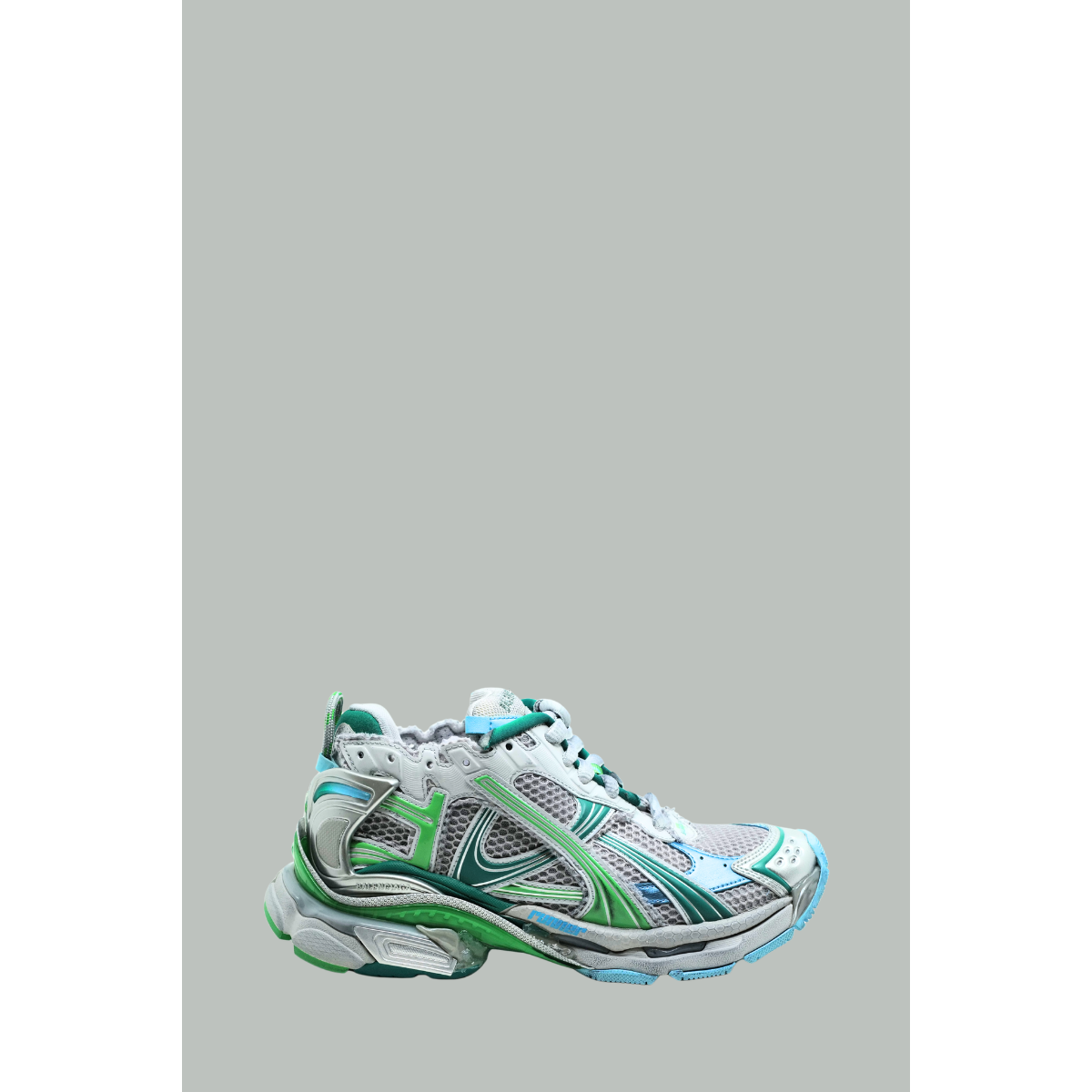 Sneaker Runner - Homme - Gris/Vert/Bleu - BALENCIAGA