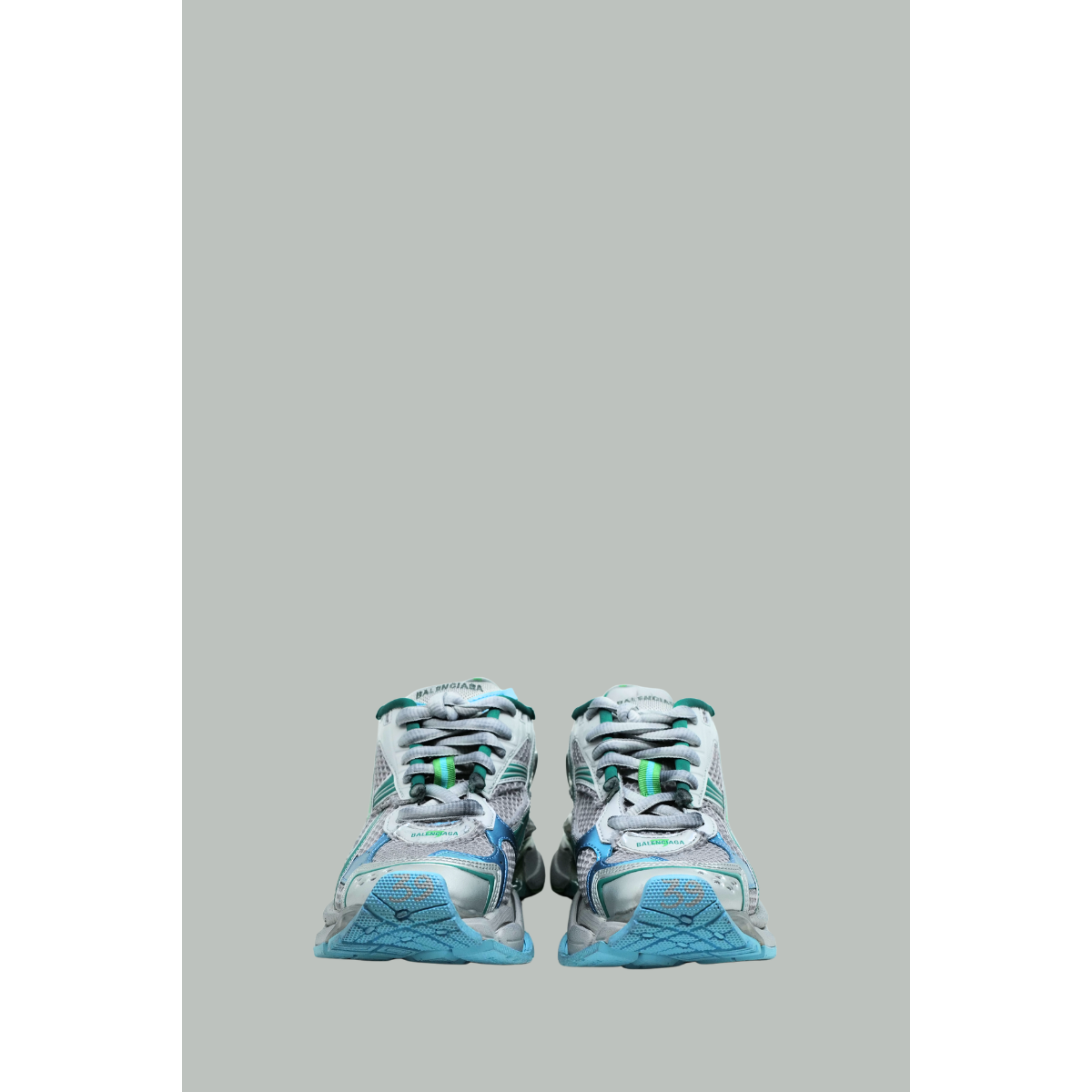 Sneaker Runner - Homme - Gris/Vert/Bleu - BALENCIAGA