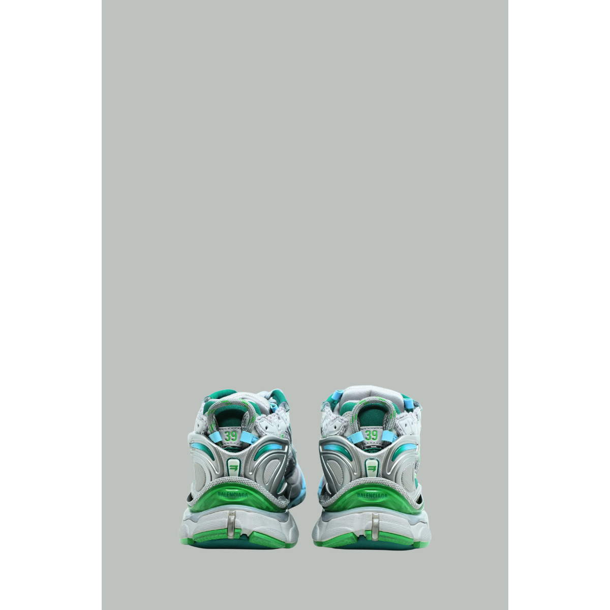 Sneaker Runner - Homme - Gris/Vert/Bleu - BALENCIAGA