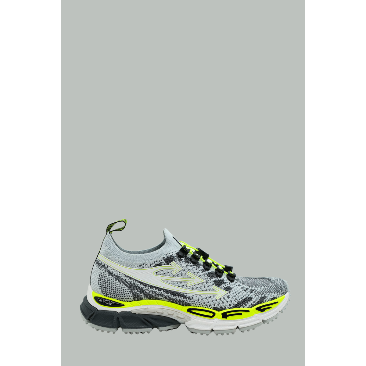 Baskets Be Right Back Knit Low-Top - Homme - Gris/Jaune - OFF WHITE