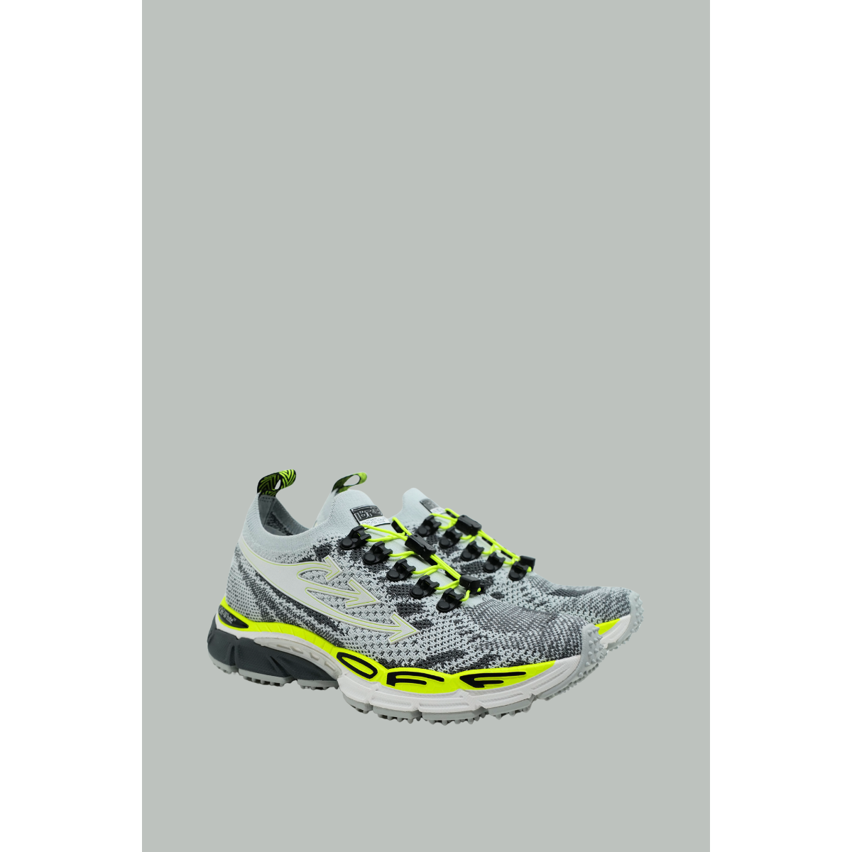 Baskets Be Right Back Knit Low-Top - Homme - Gris/Jaune - OFF WHITE